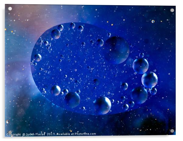 Worlds within worlds. Bubbles within bubbles.  Blu Acrylic by Judith Flacke