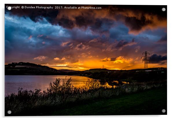 Dundee sunset at Piperdam Golf resort Acrylic by Dundee Photography