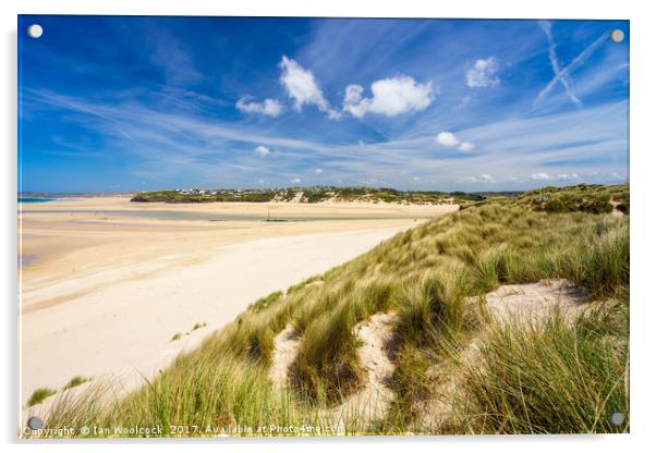 Porthkidney Sands Beach Cornwall England Acrylic by Ian Woolcock