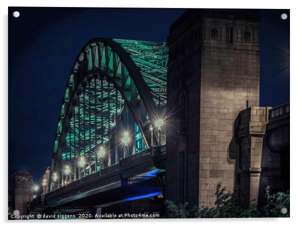 Iconic Tyne bridge Acrylic by david siggens
