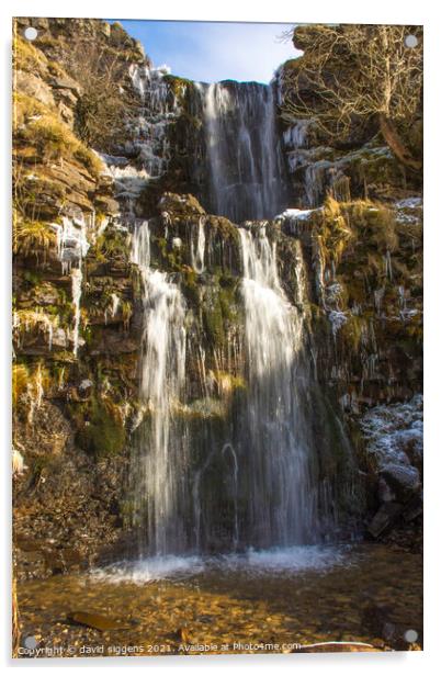 Cray falls yorkshire dales Acrylic by david siggens