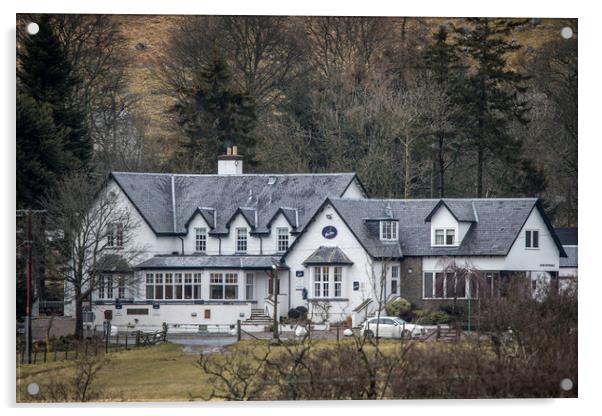 Glen Clova Hotel Acrylic by Bill Nicoll