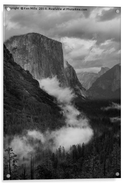 El Capitan and Mist Acrylic by Ken Mills