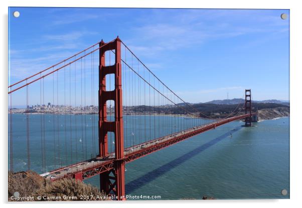 Golden Gate Bridge San Francisco  Acrylic by Carmen Green