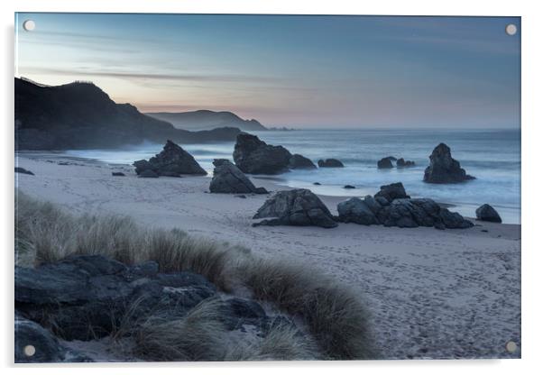 Twilight colours at Durness Acrylic by Peter Scott