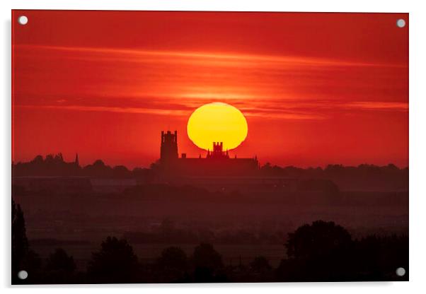 Dawn over Ely Cathedral, 28th May 2021 Acrylic by Andrew Sharpe