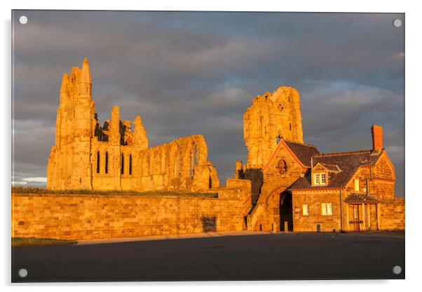 Whitby Abbey Acrylic by Andrew Sharpe