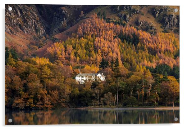 Hassness Country House, Buttermere, Lake Distict Acrylic by Andrew Sharpe