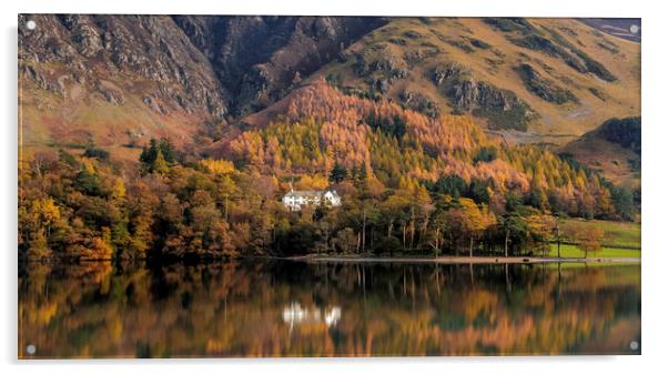 Hassness Country House, Buttermere, Lake Distict Acrylic by Andrew Sharpe