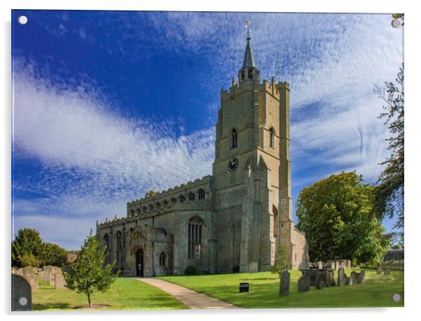 Burwell Church Acrylic by Andrew Sharpe