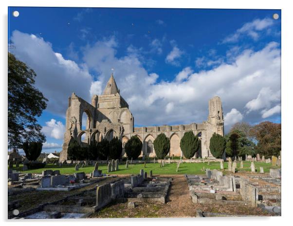 Crowland Abbey Acrylic by Andrew Sharpe