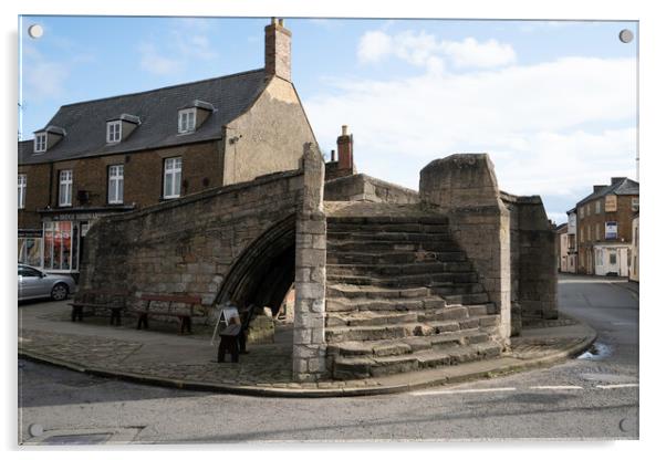 Trinity Bridge, Crowland Acrylic by Andrew Sharpe