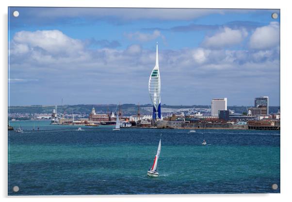 The Spinnaker Tower, Portsmouth harbour Acrylic by Andrew Sharpe