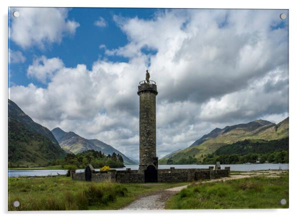 Glenfinnan Monument Acrylic by Andrew Sharpe