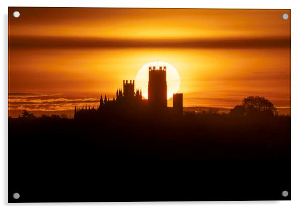 Dawn over Ely Cathedral, 22nd November 2023 Acrylic by Andrew Sharpe