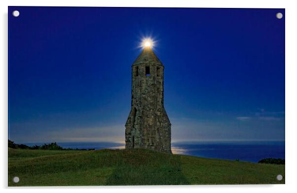 St Catherine's Oratory, Isle of Wight Acrylic by Andrew Sharpe