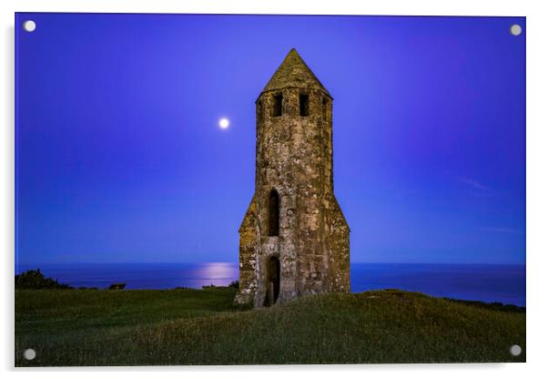 St Catherine's Oratory, Isle of Wight Acrylic by Andrew Sharpe