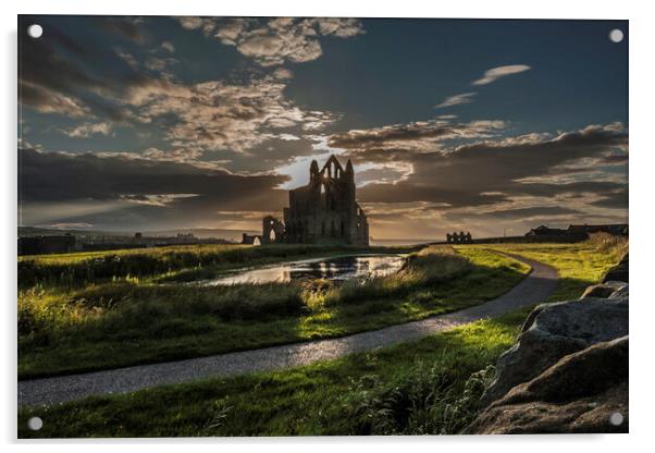 Whitby Abbey Acrylic by Andrew Sharpe