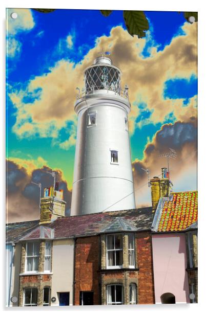 Southwold lighthouse, Suffolk Acrylic by Andrew Sharpe