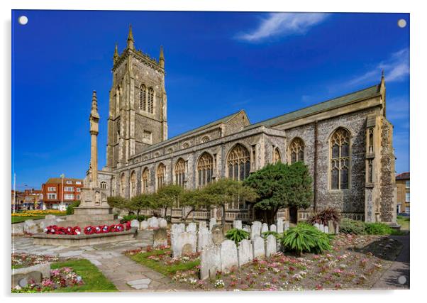 The Parish Church and St Martin's, Cromer, Norfolk Acrylic by Andrew Sharpe