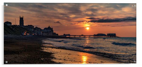 Sunset, Cromer, 26th May 2016 Acrylic by Andrew Sharpe