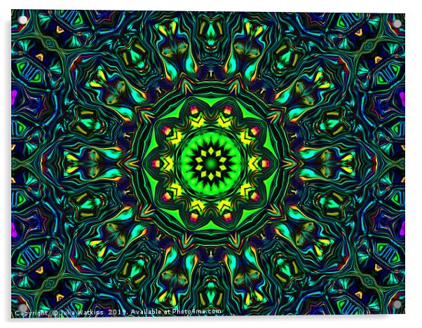 Kaleidoscope of Colour Acrylic by Julia Watkins
