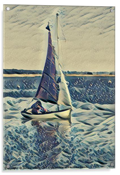 Sailing  Acrylic by Julia Watkins