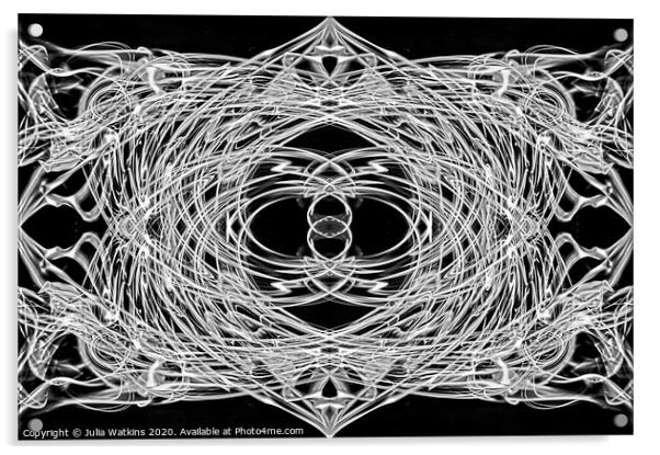 smoke twirl abstract  Acrylic by Julia Watkins