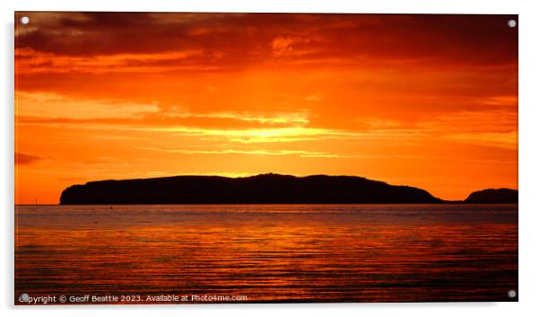 Great Orme Sunrise, North Wales Acrylic by Geoff Beattie