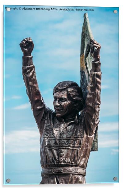 Statue of Ayrton Senna Acrylic by Alexandre Rotenberg