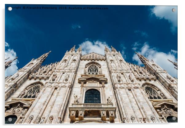 Duomo Cathedral, Milan, Italy Acrylic by Alexandre Rotenberg