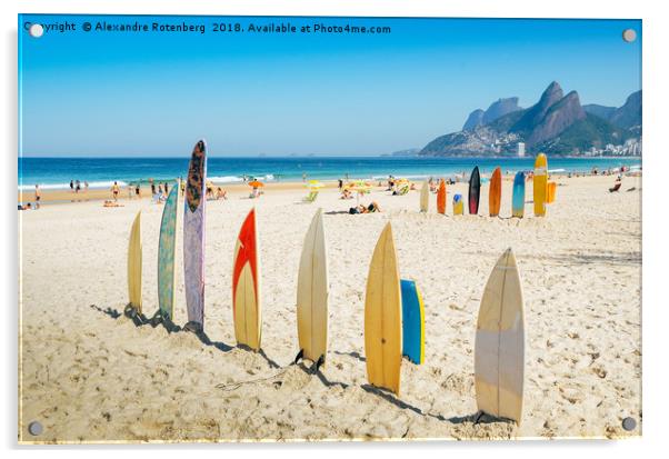 Surfboards in Ipanema Acrylic by Alexandre Rotenberg