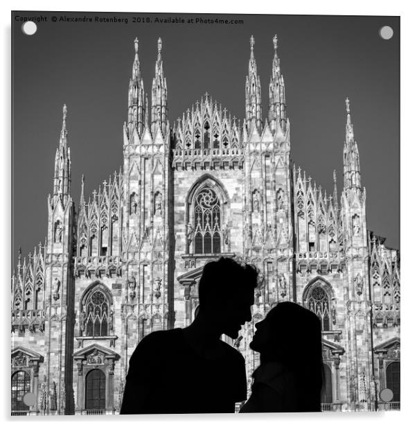 Young love in Milan Acrylic by Alexandre Rotenberg