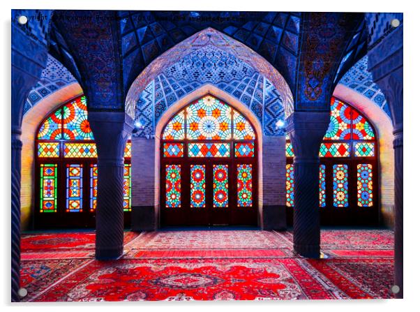 Pink Mosque, Iran Acrylic by Alexandre Rotenberg