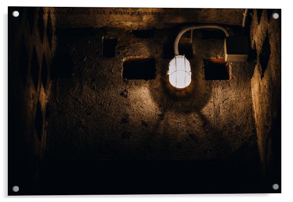 Dark bunker with one light Acrylic by Alexandre Rotenberg