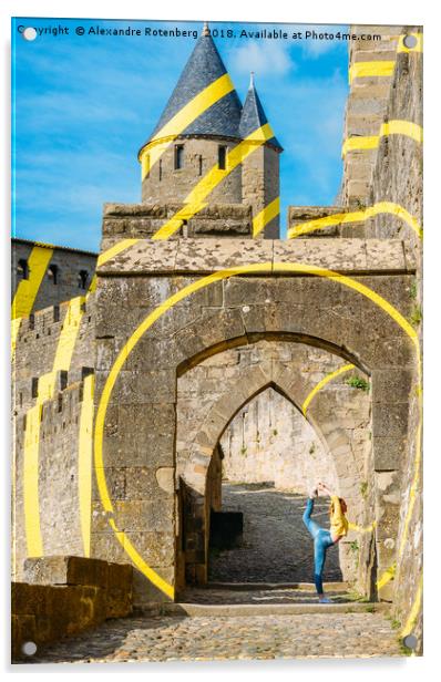 Ballerina in Carcassonne, France Acrylic by Alexandre Rotenberg