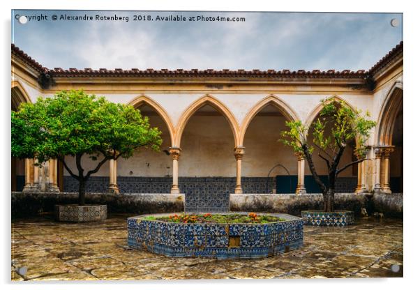 Cloister of the Cemetery, Tomar, Portugal Acrylic by Alexandre Rotenberg