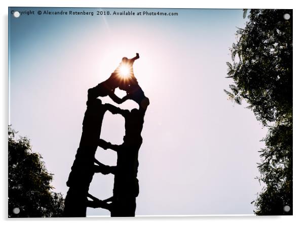Els Castellers monument, Tarragona, Spain Acrylic by Alexandre Rotenberg