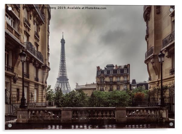 Melancholic Eiffel Tower, Paris Acrylic by Alexandre Rotenberg