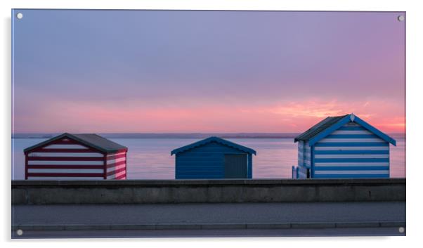 Seaside Huts Acrylic by Daniel Farrington