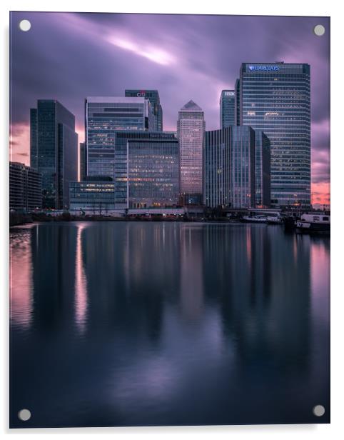 Canary Wharf Acrylic by Daniel Farrington