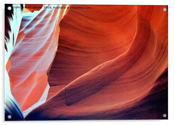 All colors of Antelope Canyon -1 Acrylic by Mark Seleny