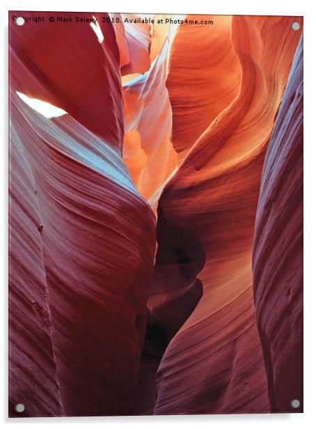 All colors of Antelope Canyon - 3 Acrylic by Mark Seleny