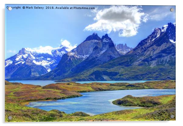 Torres del Pane Mountain Range  Acrylic by Mark Seleny