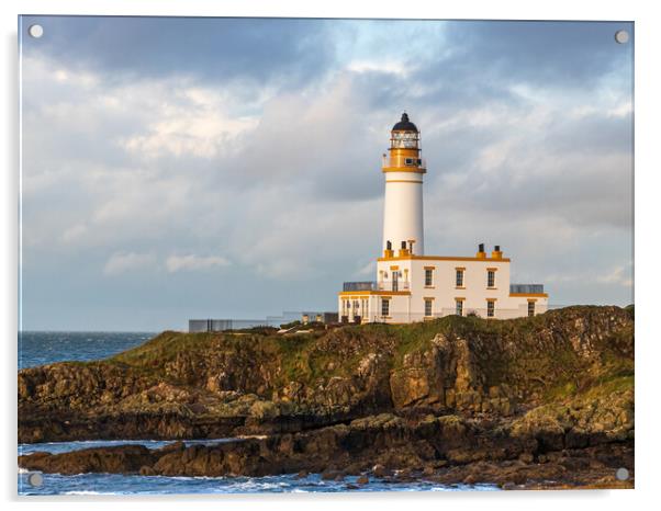 Turnberry Lighthouse in Ayrshire Acrylic by Tony Keogh