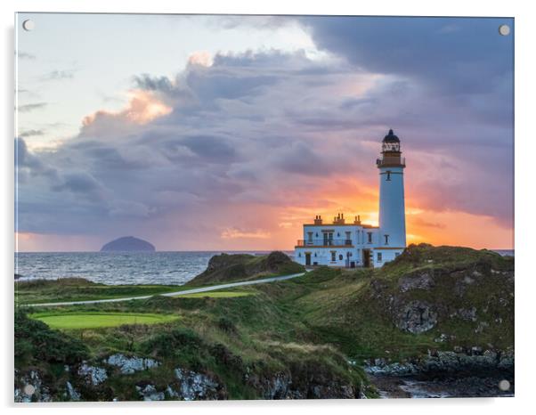 Turnberry Lighthouse Ayrshire  Acrylic by Tony Keogh