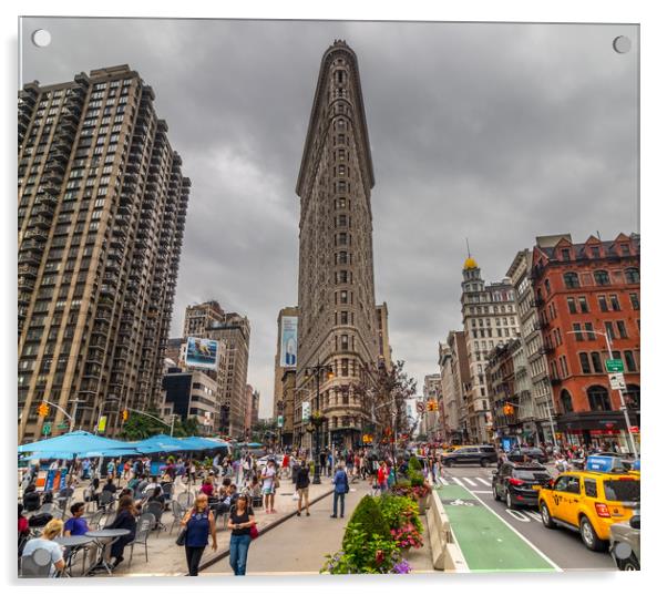 Flatiron Building in New York Acrylic by Tony Keogh