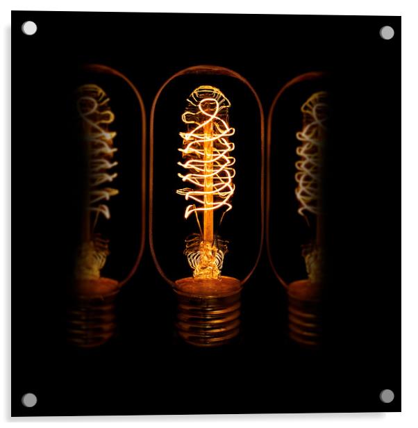 Edison bulb alight Acrylic by Donnie Canning