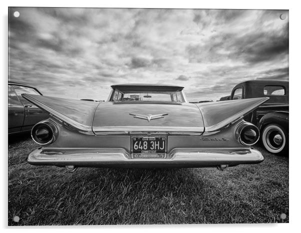 American 1959 Buick Invincta in monochrome Acrylic by Donnie Canning