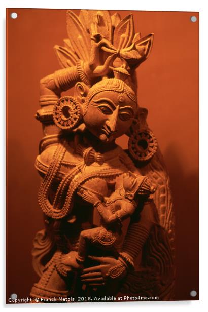 The hindu goddess Acrylic by Franck Metois